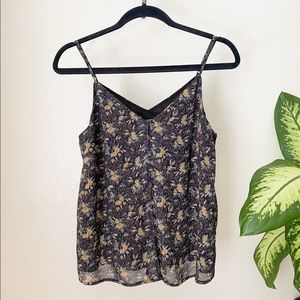 Frank & Oak V-Neck Strap Floral Blouse